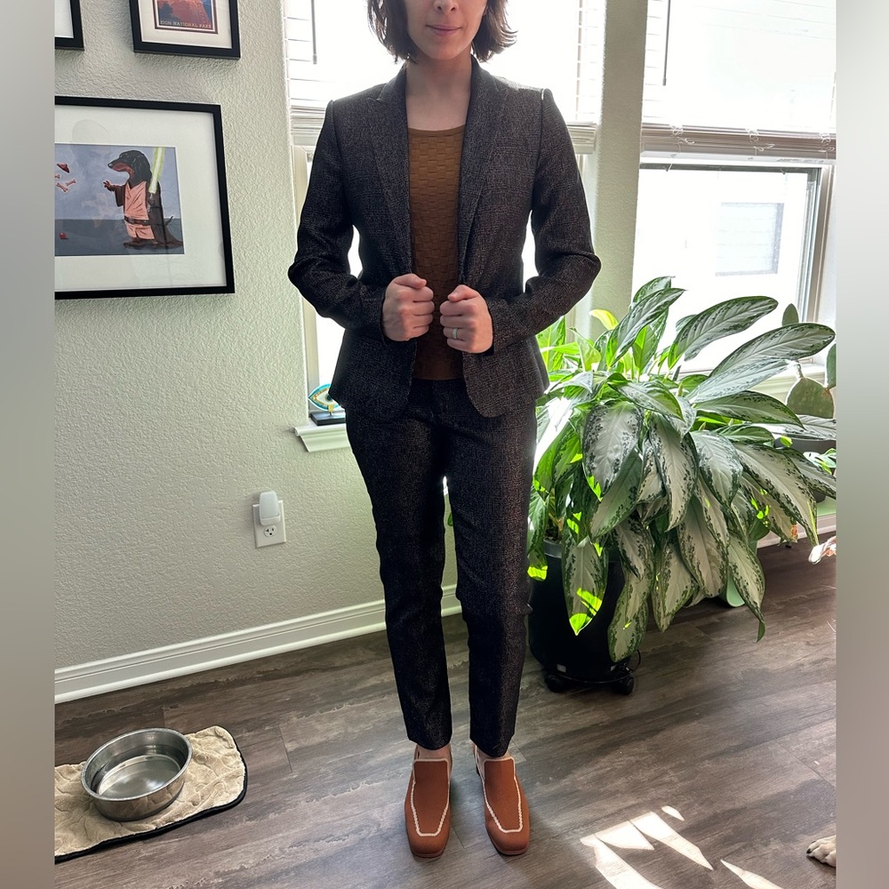 BR Classic Fit Metallic Bronze Suit Set (blazer + pants)